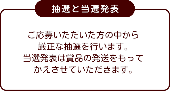 抽選と当選発表