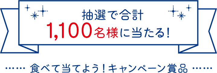 抽選で合計1,100名様に当たる！