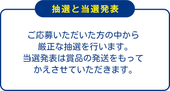 抽選と当選発表